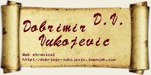 Dobrimir Vukojević vizit kartica